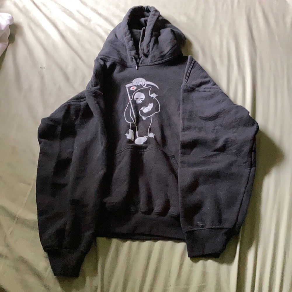 Grim Reaper and cats hoodie
